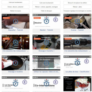 Les capsules vidéos proposés par la chaîne Campus numérique Hôtellerie-Restauration
