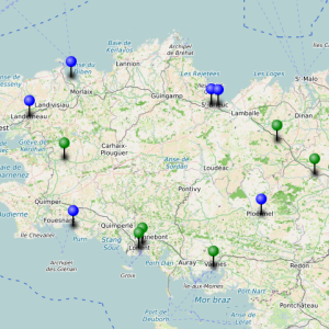 Un clic sur la carte pour visualiser la cartographie et le descriptif des laboratoires et groupes de secteur épinglés.